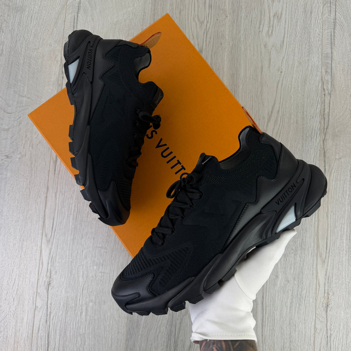 Louis Vuitton Men’s All Black Tatic Trainers - Uk 9 (Fit 10)