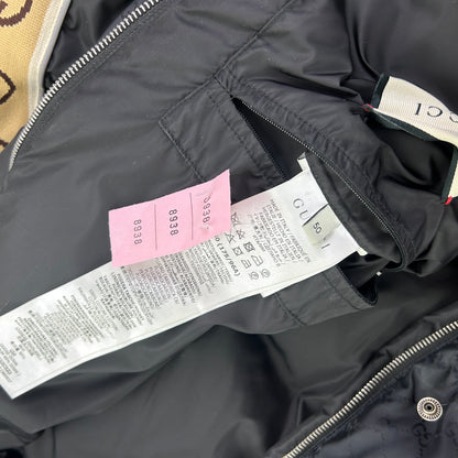 Gucci Men’s GG Jacquard Nylon Padded Down Jacket - Size 50
