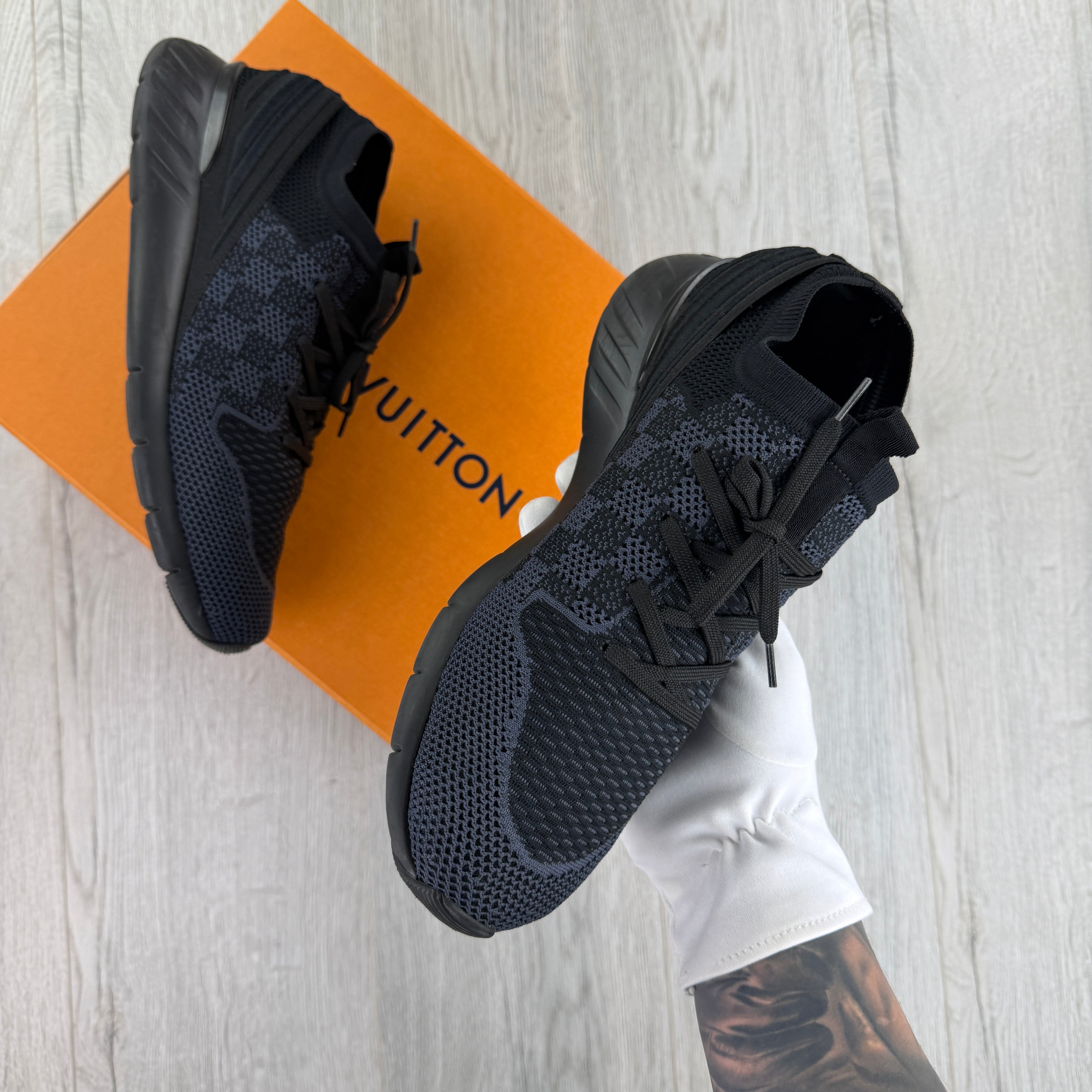 Louis Vuitton Men’s Black Fastline Trainers - Uk 8.5