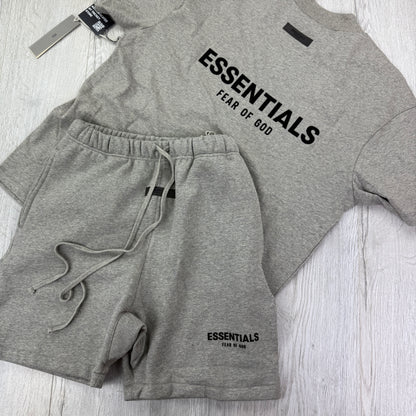 Essentials Men’s Dark Oat T shirt and Short Set