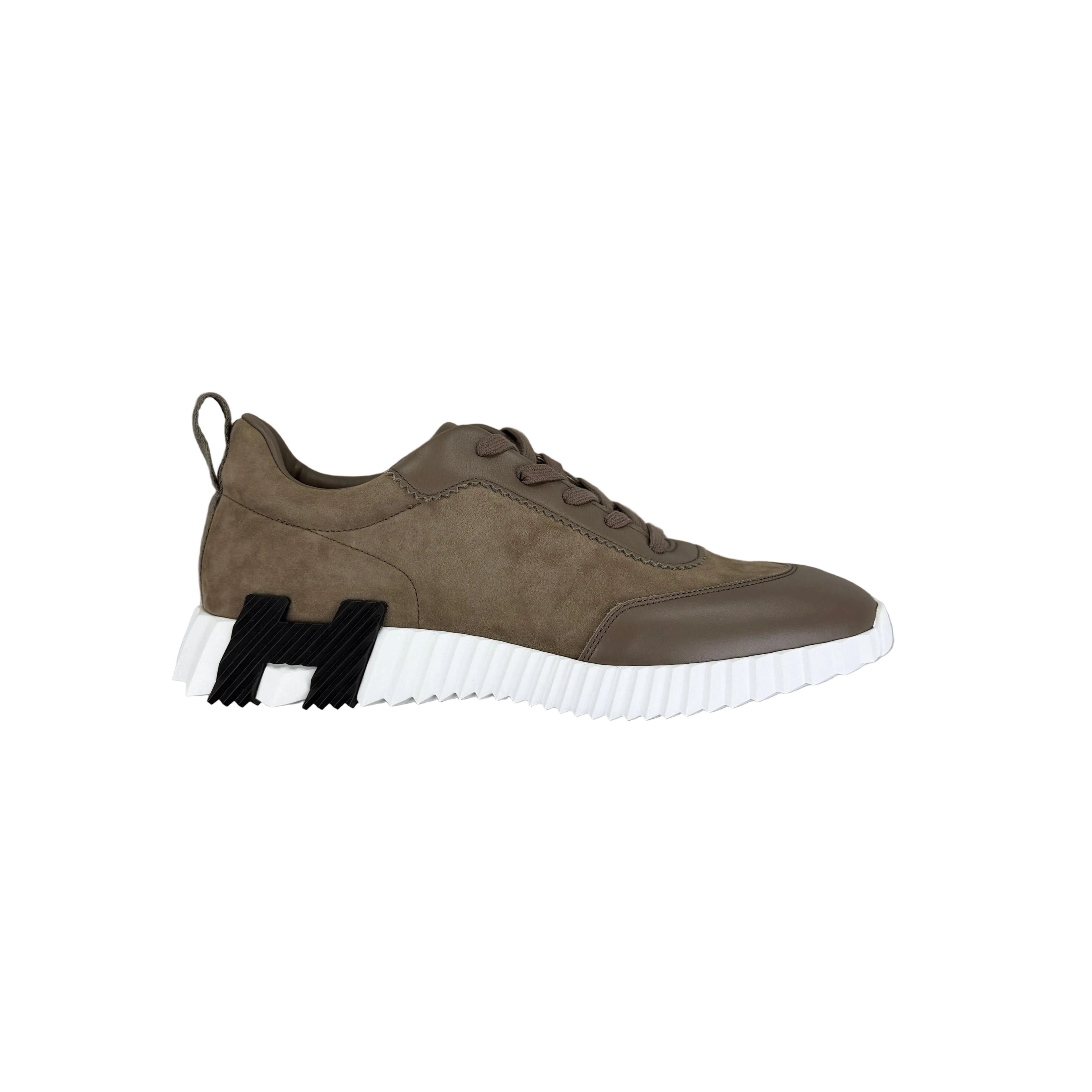 Hermes Men’s Etoupe Bouncing Sneakers - 42 (Fit UK 8)