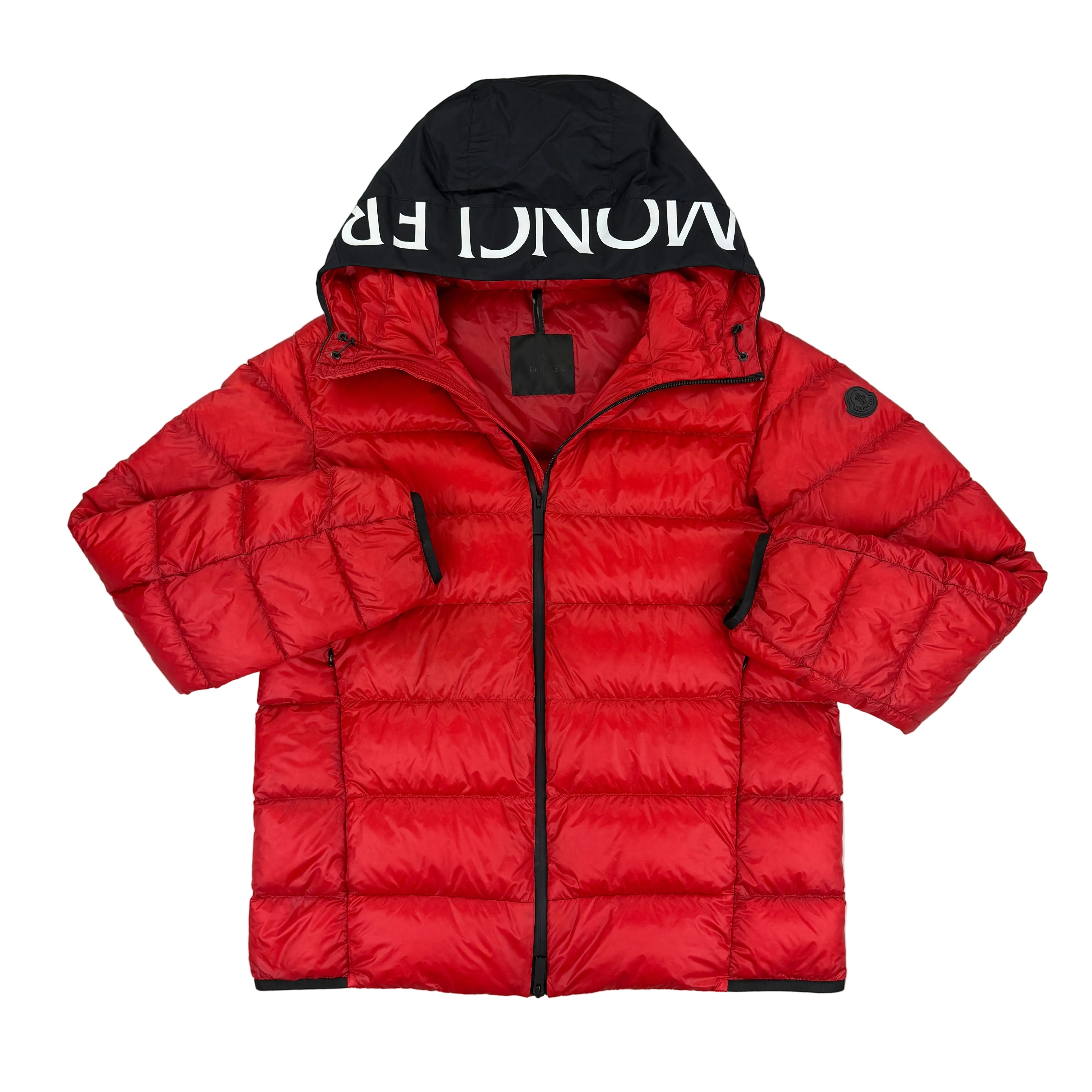 Moncler Men’s Provins Red Zip-up Down Jacket - Size 5