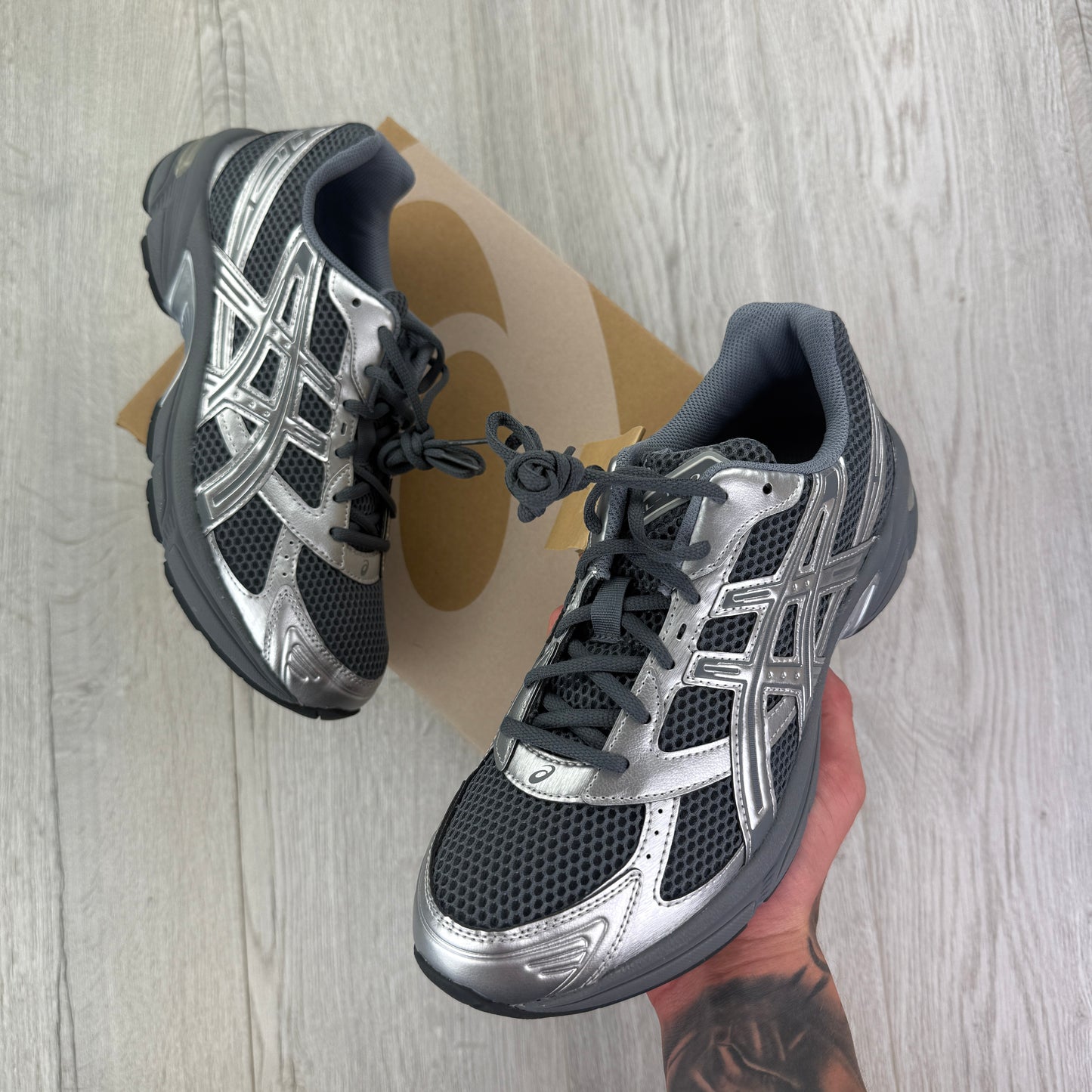 Asics Gel-1130 Steel Grey / Pure Silver Trainers