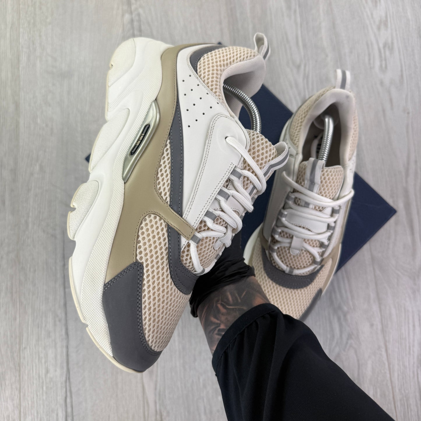 Dior B22 Men’s Cream Beige White Trainers - 44 (Fit Uk 9/9.5)