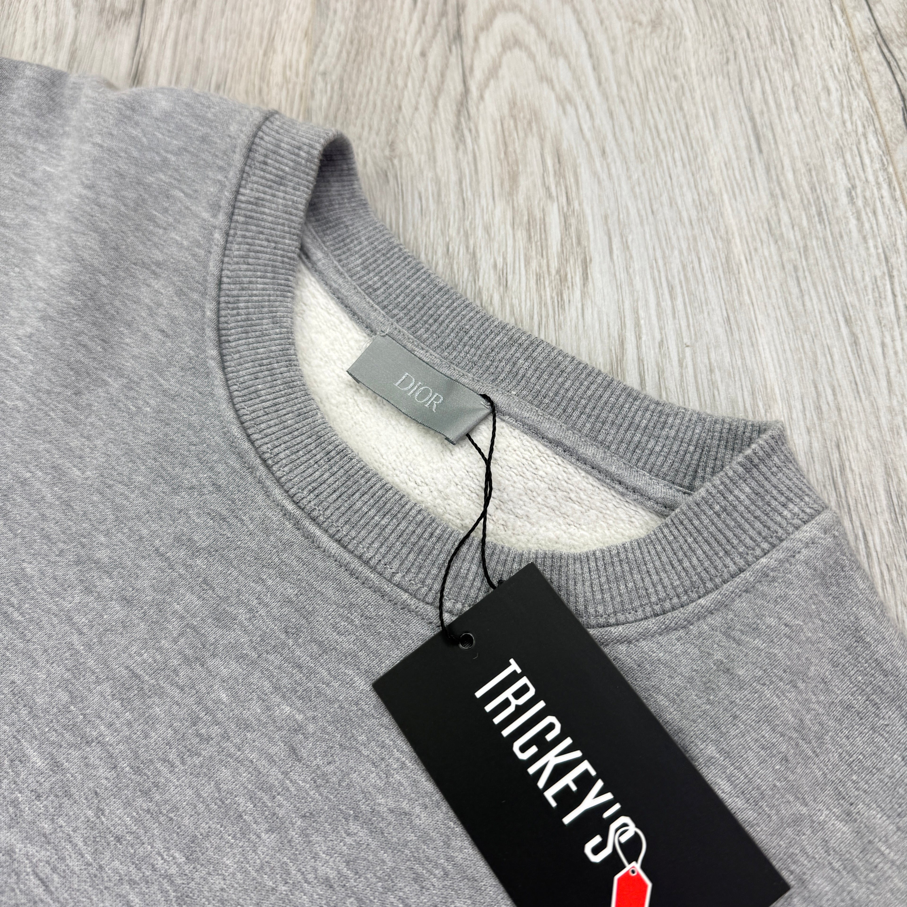 Christian Dior Men’s Grey Crewneck Jumper - Medium Slim