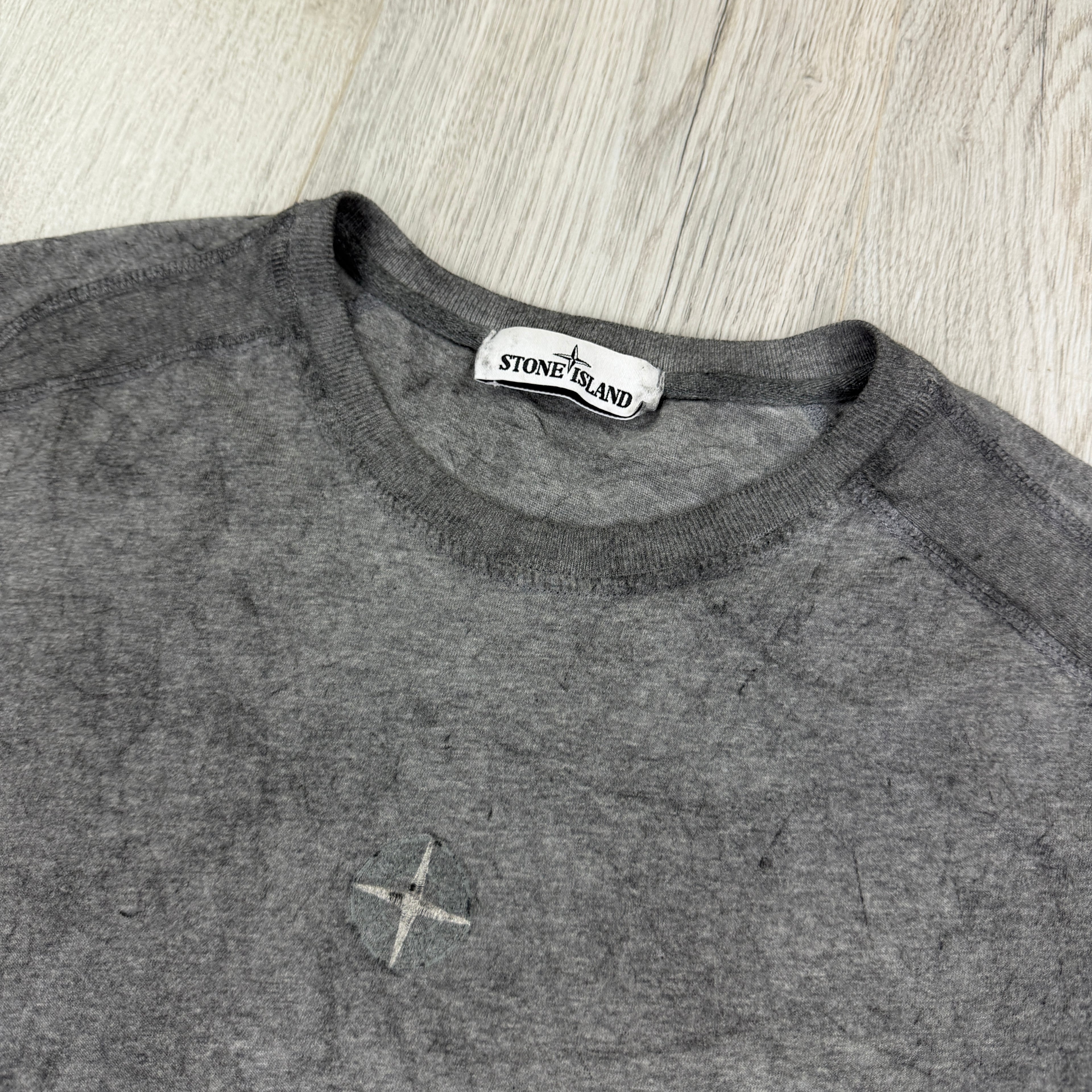 Stone island Men’s Grey Smoke T-shirt - Medium