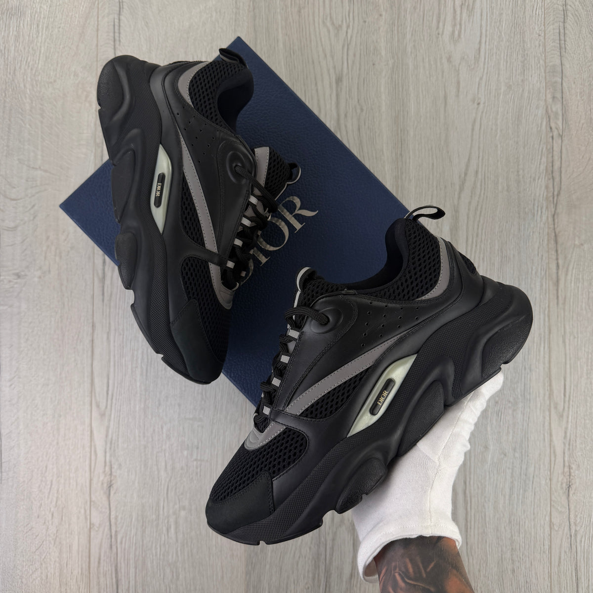 Dior B22 Men’s Triple Black Runners - 44 (Fit Uk 9/9.5)