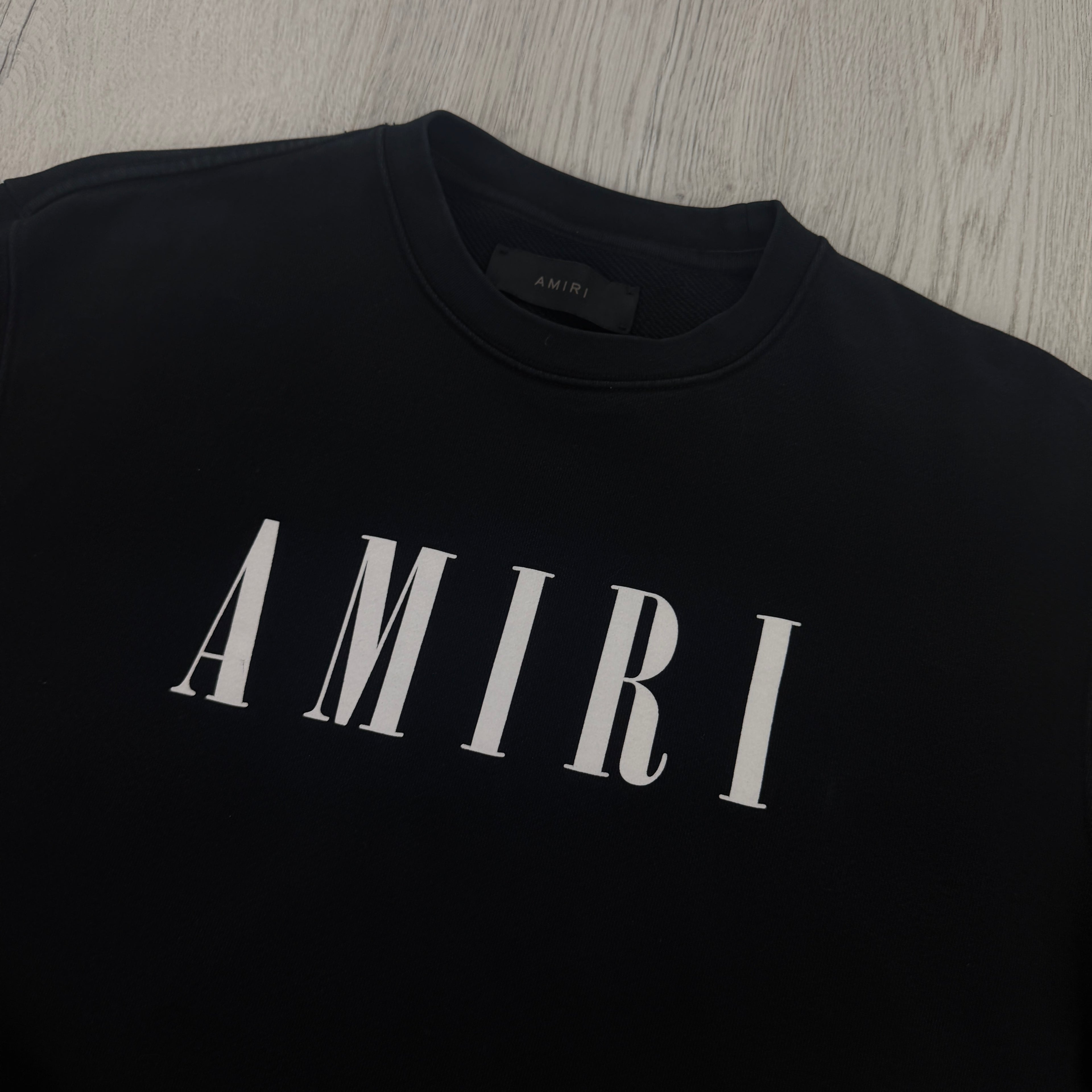 Amiri Men’s Black Crewneck Jumper - Medium
