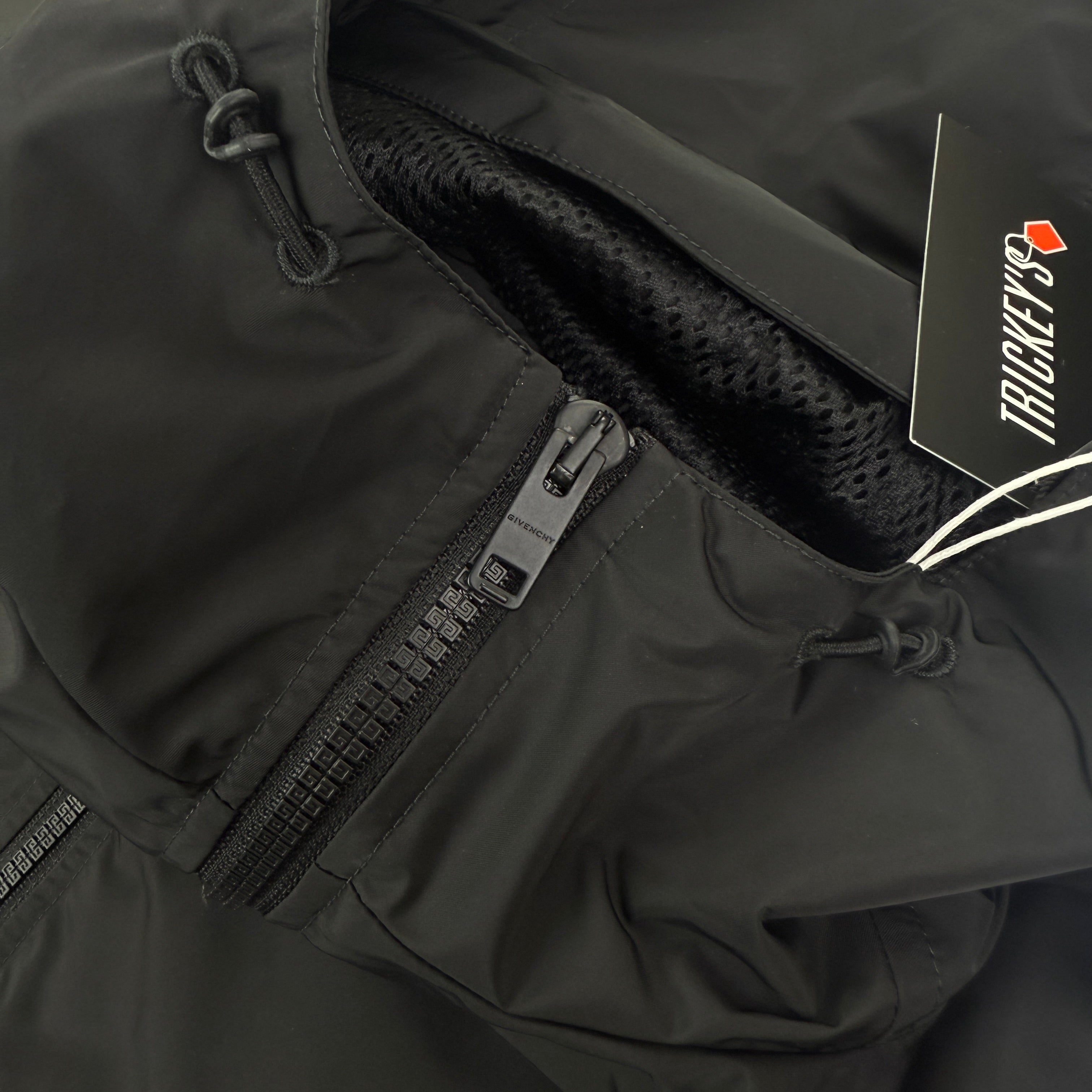 Givenchy Men’s Black Zip-up Windbreaker Jacket - 44