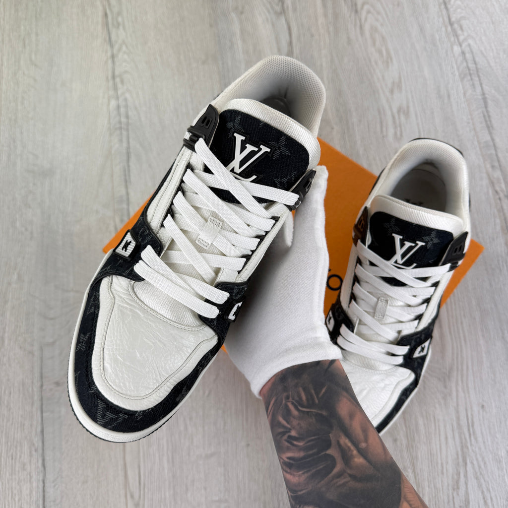 Louis Vuitton Men’s Black & White Low Trainers - Uk 11 (Fit 11.5)