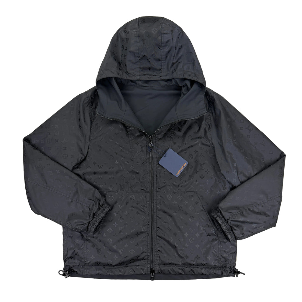 Louis Vuitton Men’s Monogram Reversible Black Windbreaker Jacket - Size 50
