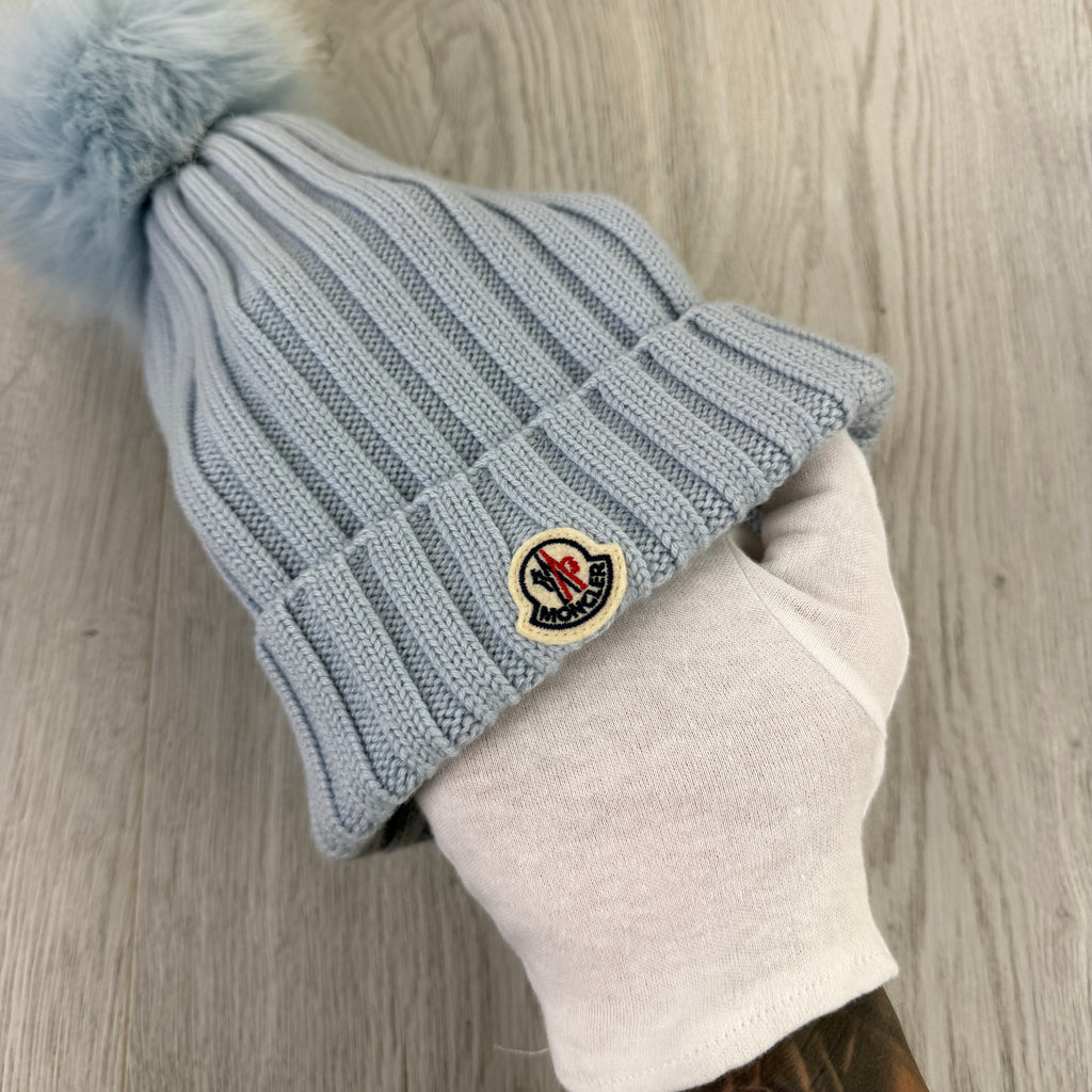 Moncler Women’s Blue Wool Beanie