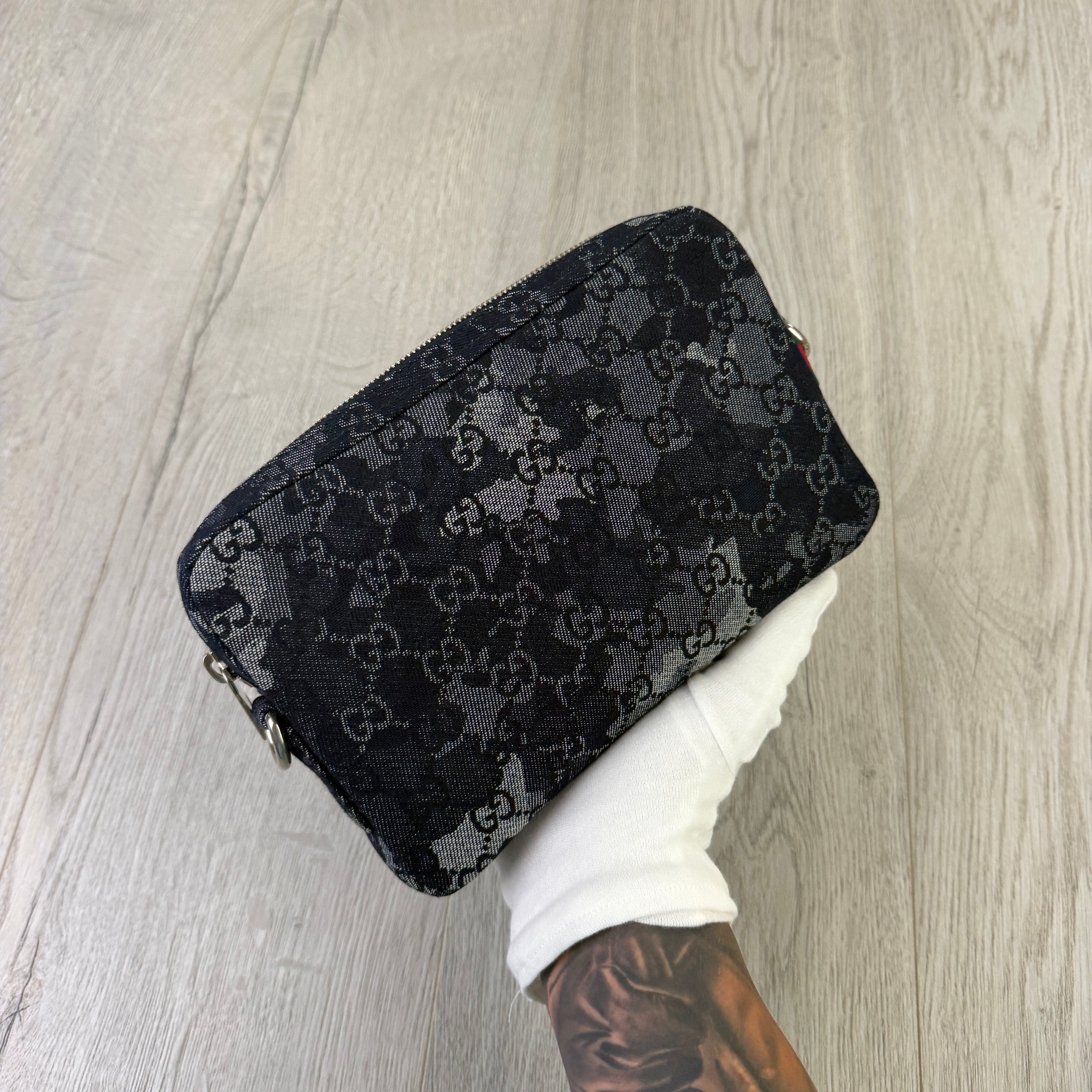 Gucci Men’s Blue Camo GG Monogram Small Side Big