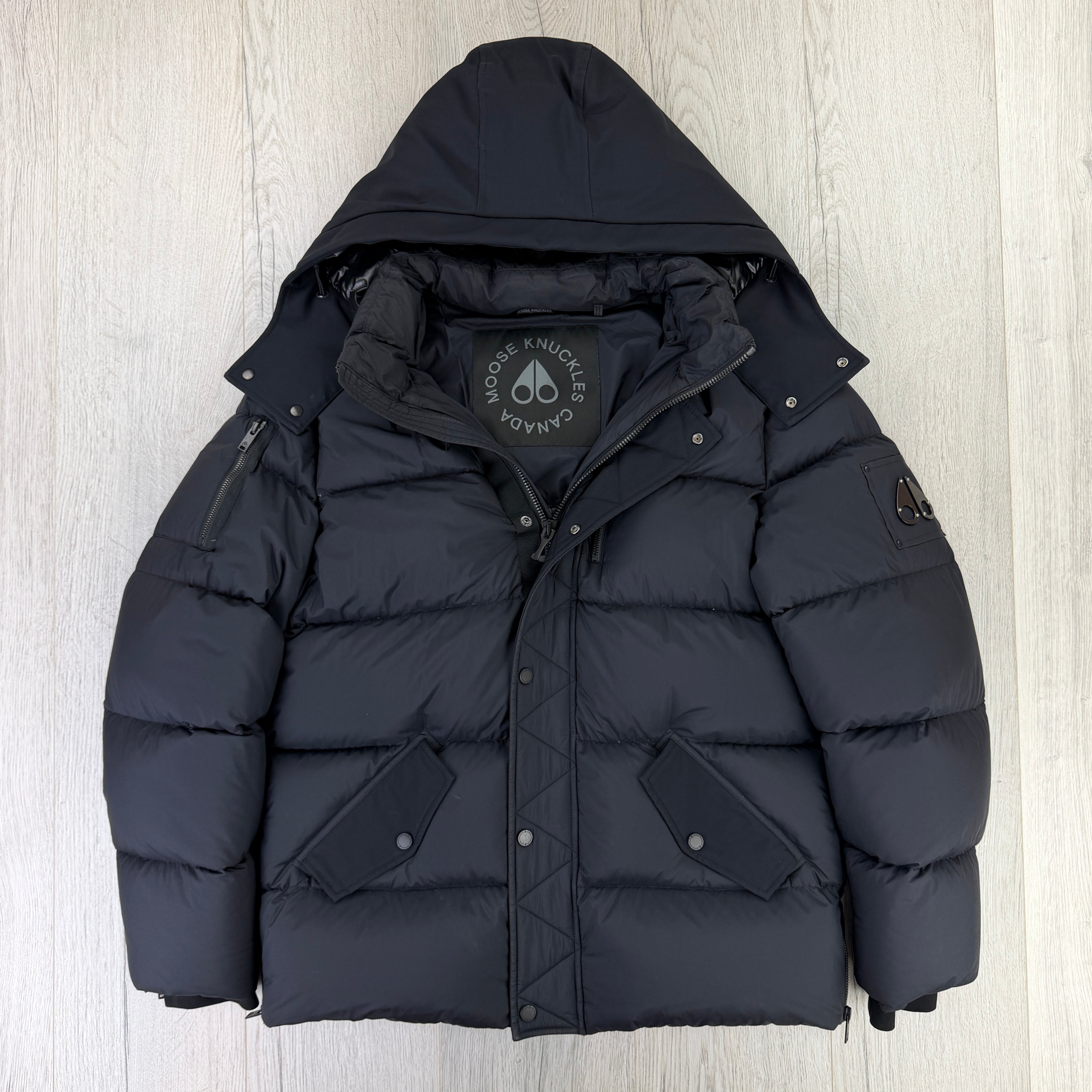 Moose Knuckles Men’s Black Down Jacket - Medium