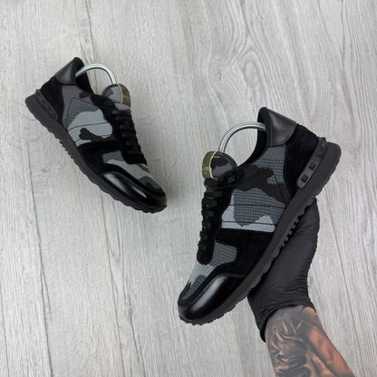 Valentino Men’s Black Camo Mesh Rockrunner