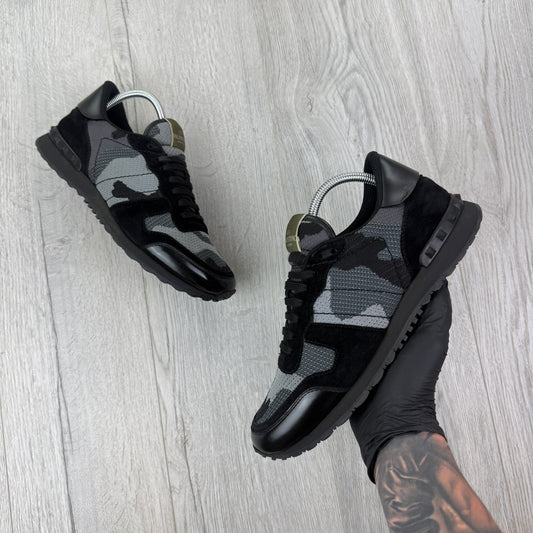 Valentino Men’s Black Camo Mesh Rockrunner