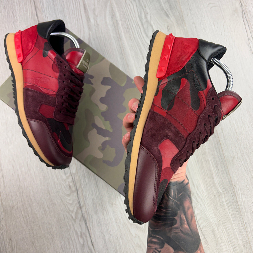 Valentino Men’s Red / Green Camo Rockrunner Trainers