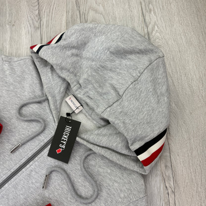 Moncler Men’s Maglia Zip-up Grey Hoodie - Medium