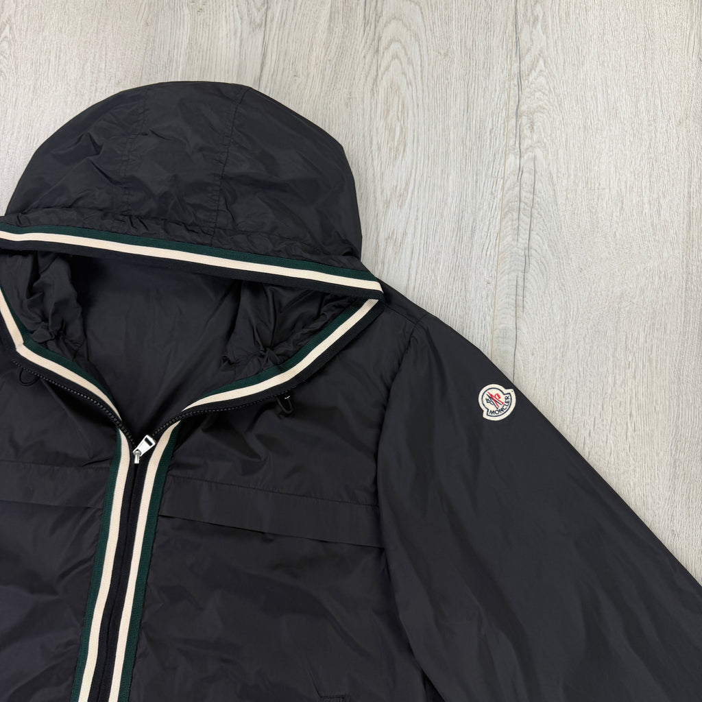 Moncler Men’s Black Windbreaker Jacket - Size 6 (Fit L/XL)