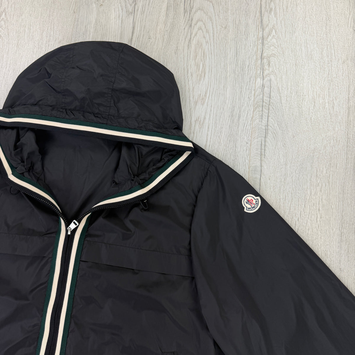 Moncler Men’s Black Windbreaker Jacket - Size 6 (Fit L/XL)