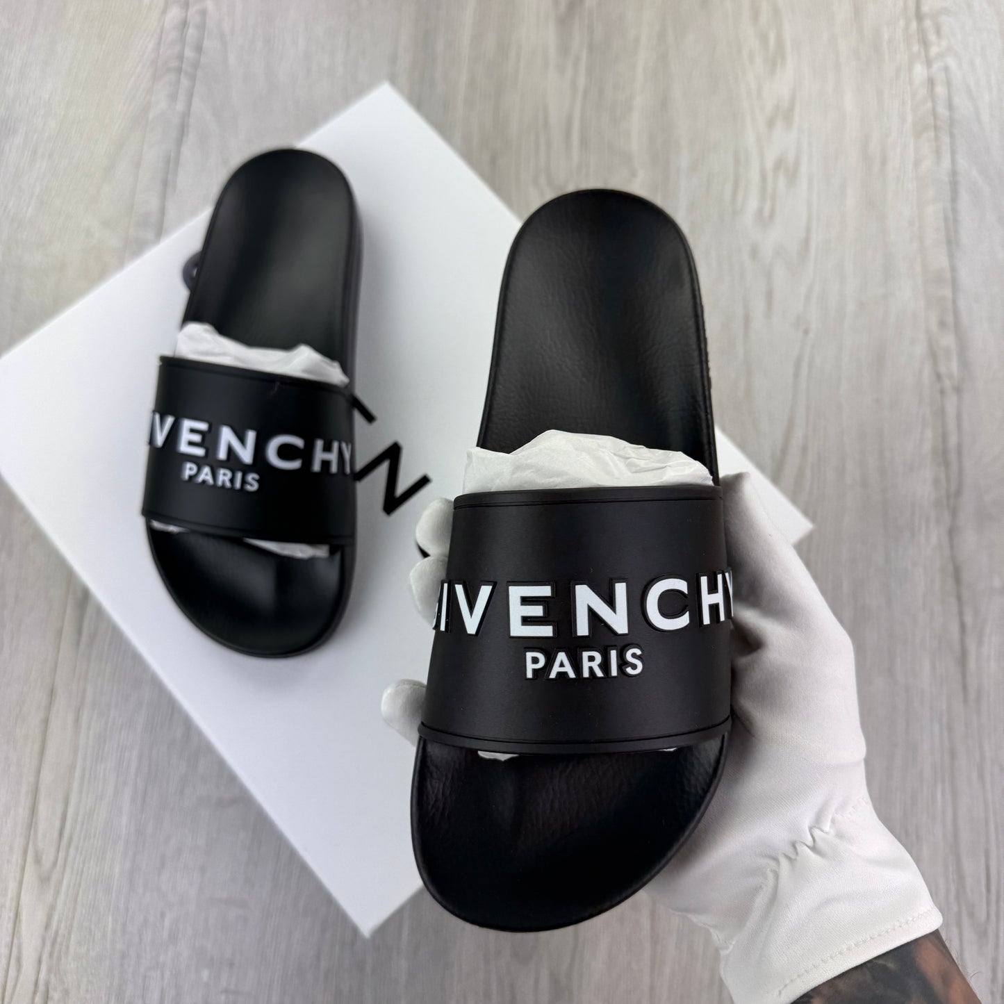 Givenchy Men’s Black Sliders