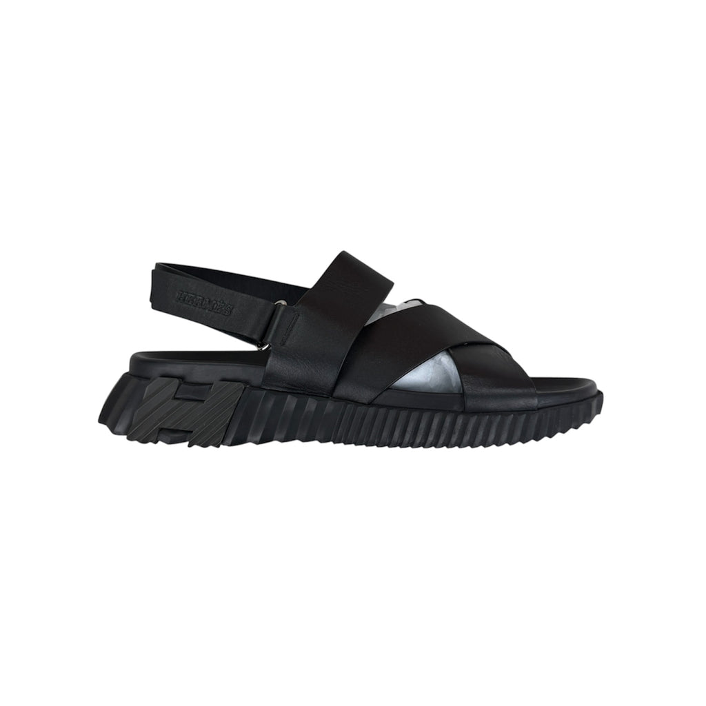 Hermes Men’s Black Sandals - Uk 9