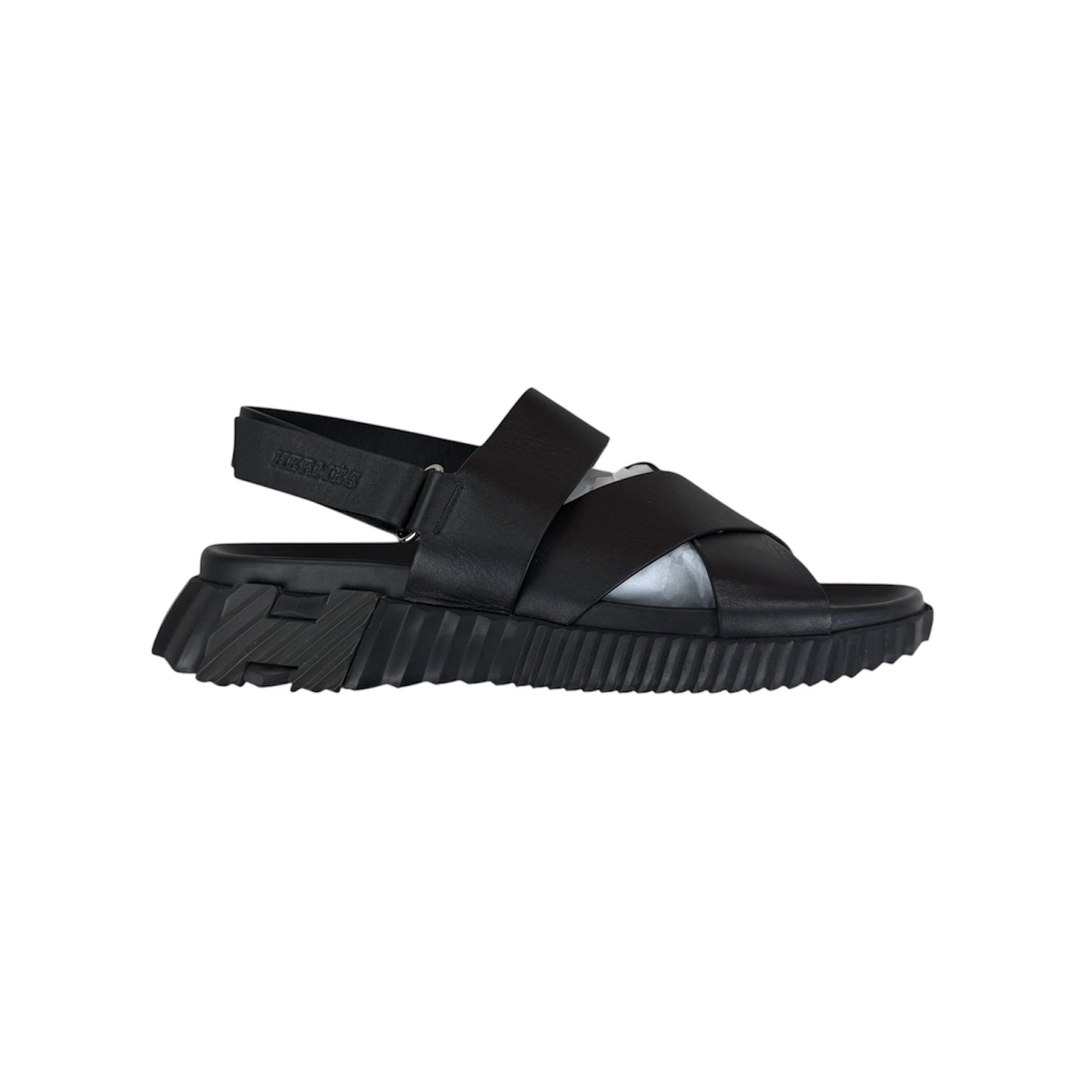 Hermes Men’s Black Sandals - Uk 9