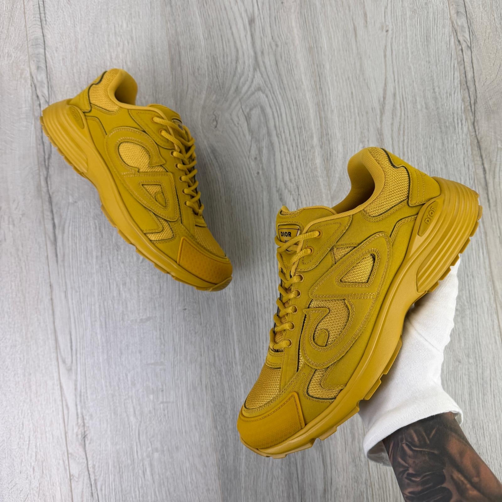 Dior x Stone Island B30 Men’s Yellow Trainers - Uk 9