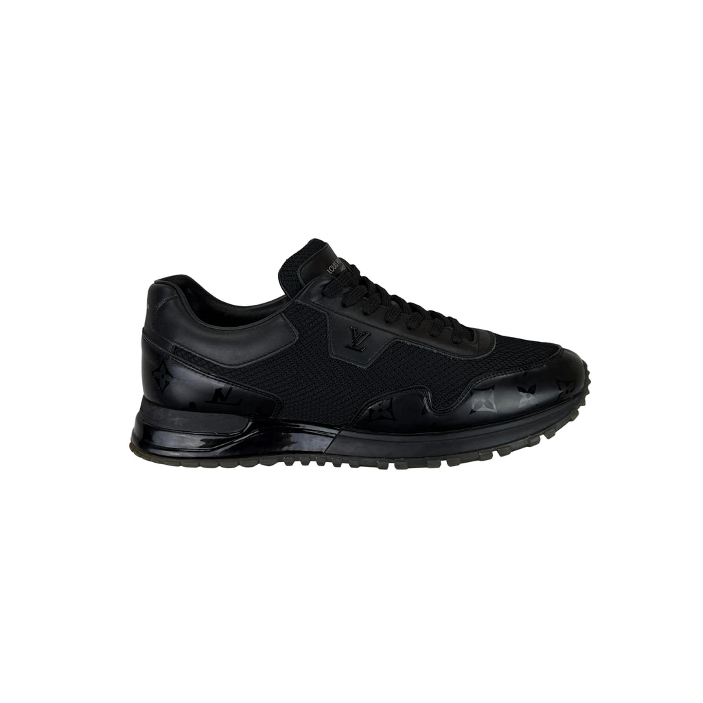 Louis Vuitton Men’s Black Monogram Leather Sneakers - Uk 8 (Fit 8.5)