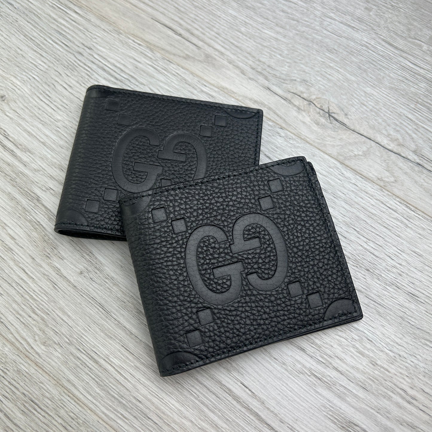 Gucci Men’s Black Jumbo GG Leather Wallet