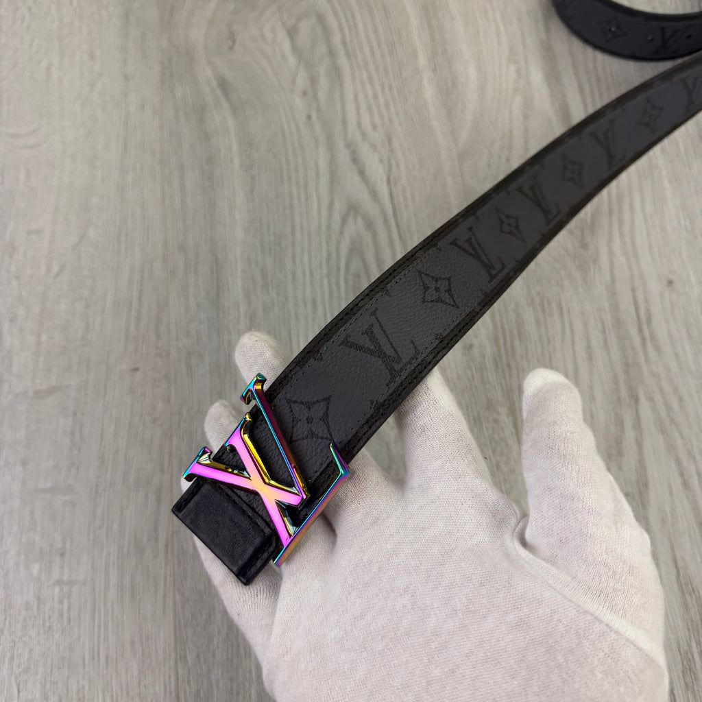 Louis Vuitton Men’s Black Leather Monogram Belt - 90 (Uk 28-30)