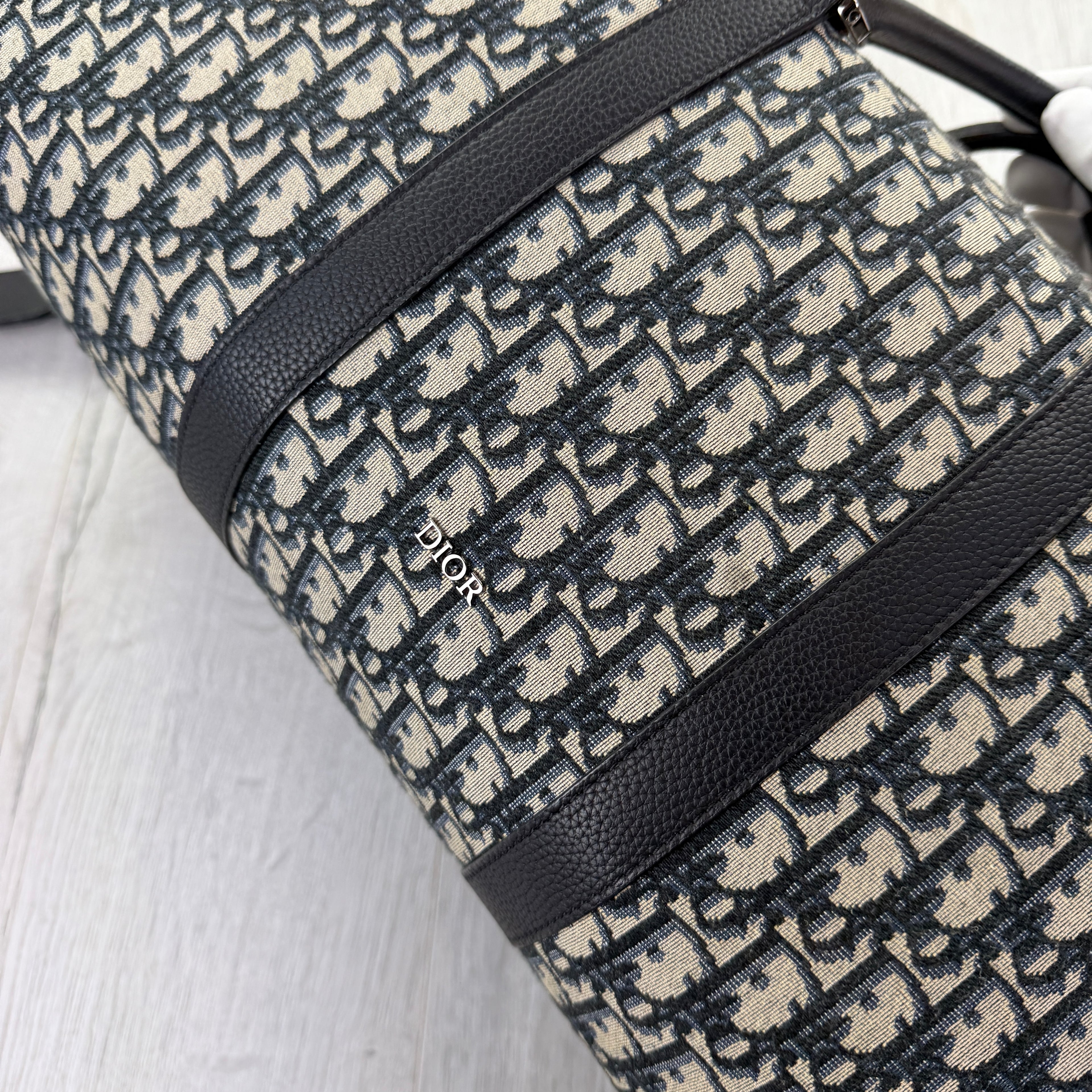 Dior Oblique Jacquard Lingo 50 Boston Bag Travel Bag