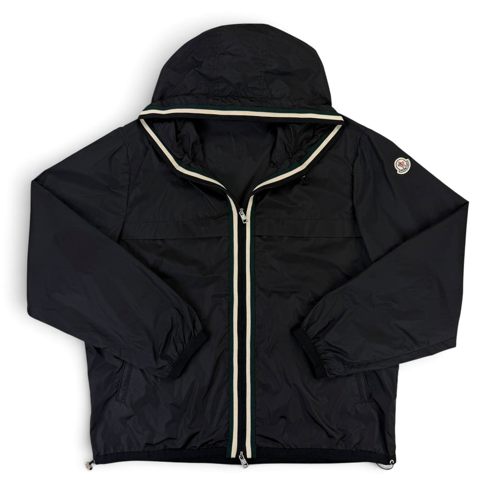Moncler Men’s Black Windbreaker Jacket - Size 6 (Fit L/XL)