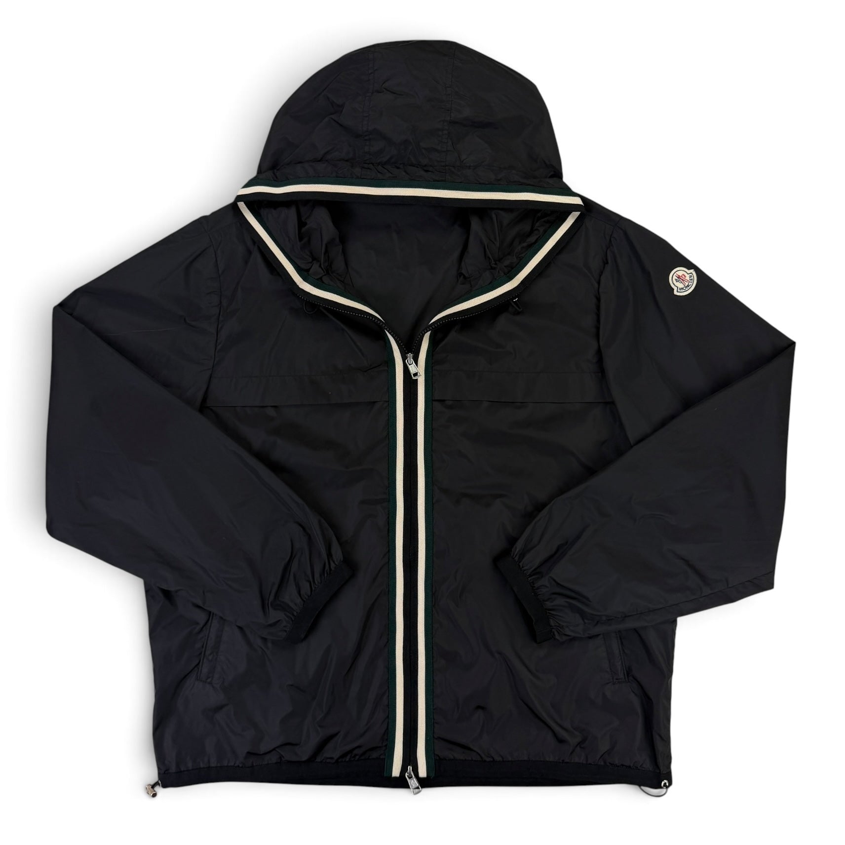Moncler Men’s Black Windbreaker Jacket - Size 6 (Fit L/XL)