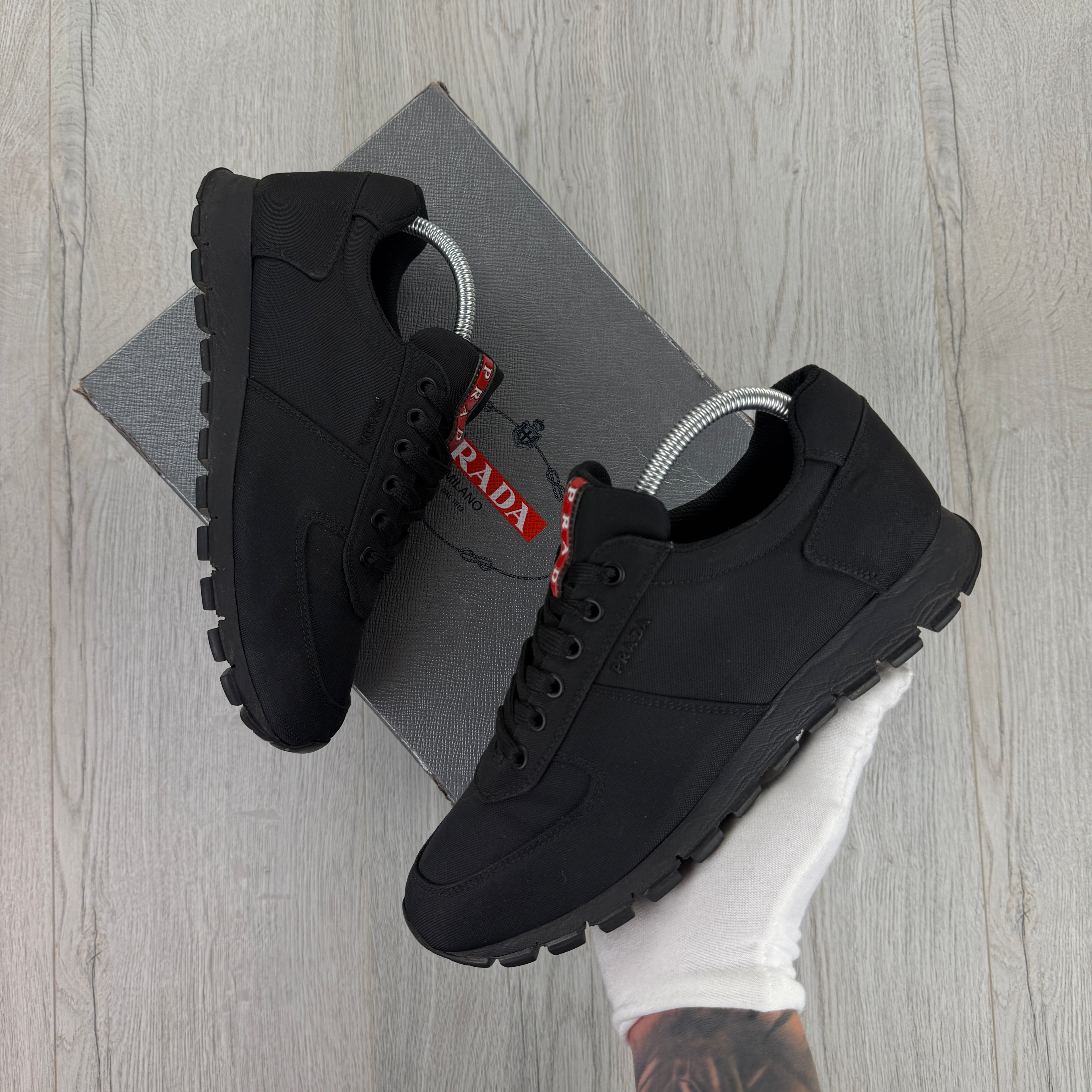 Prada Men’s Black Trainers - Uk 7