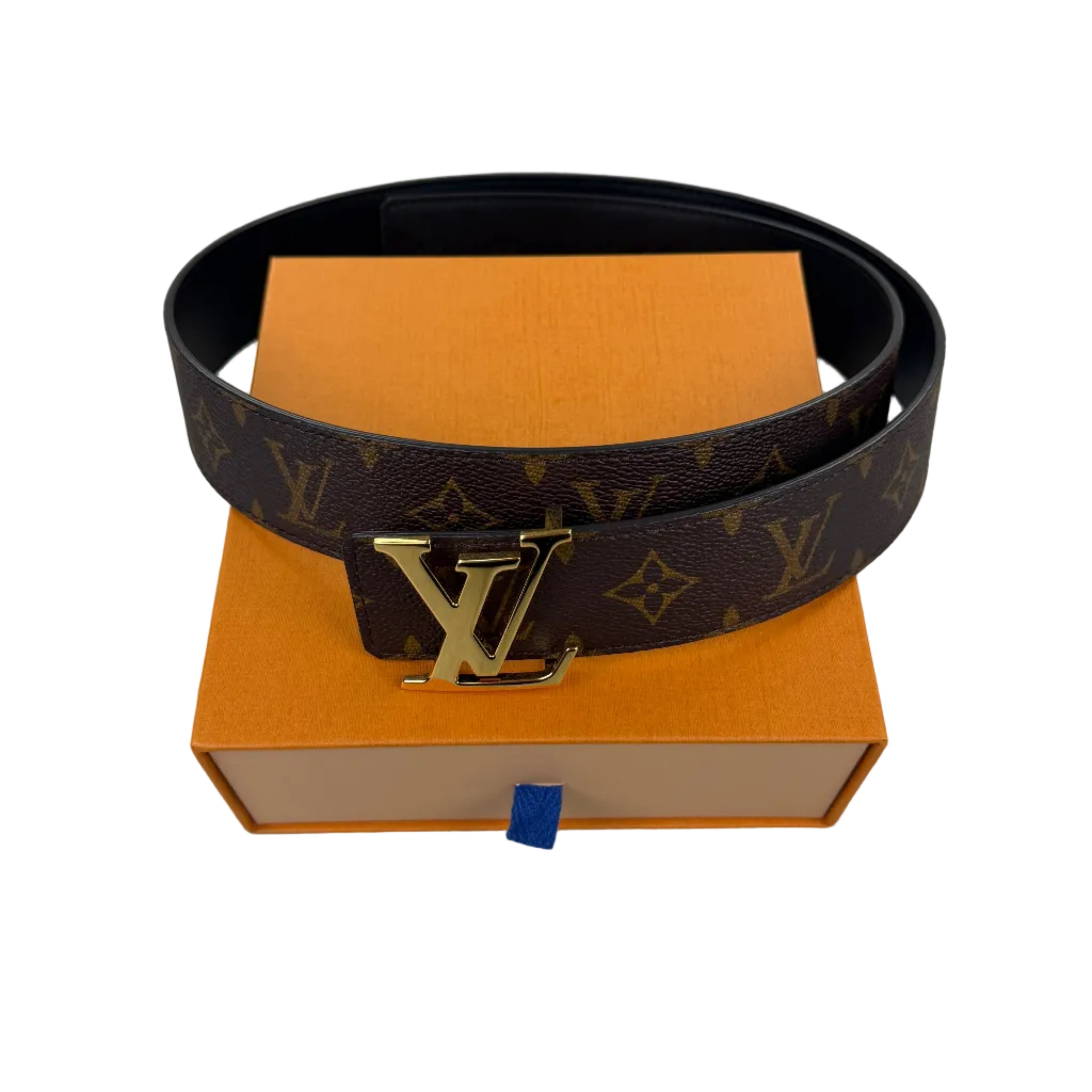 Louis Vuitton Men’s Reversible Brown Monogram / Black 40MM Gold Belt