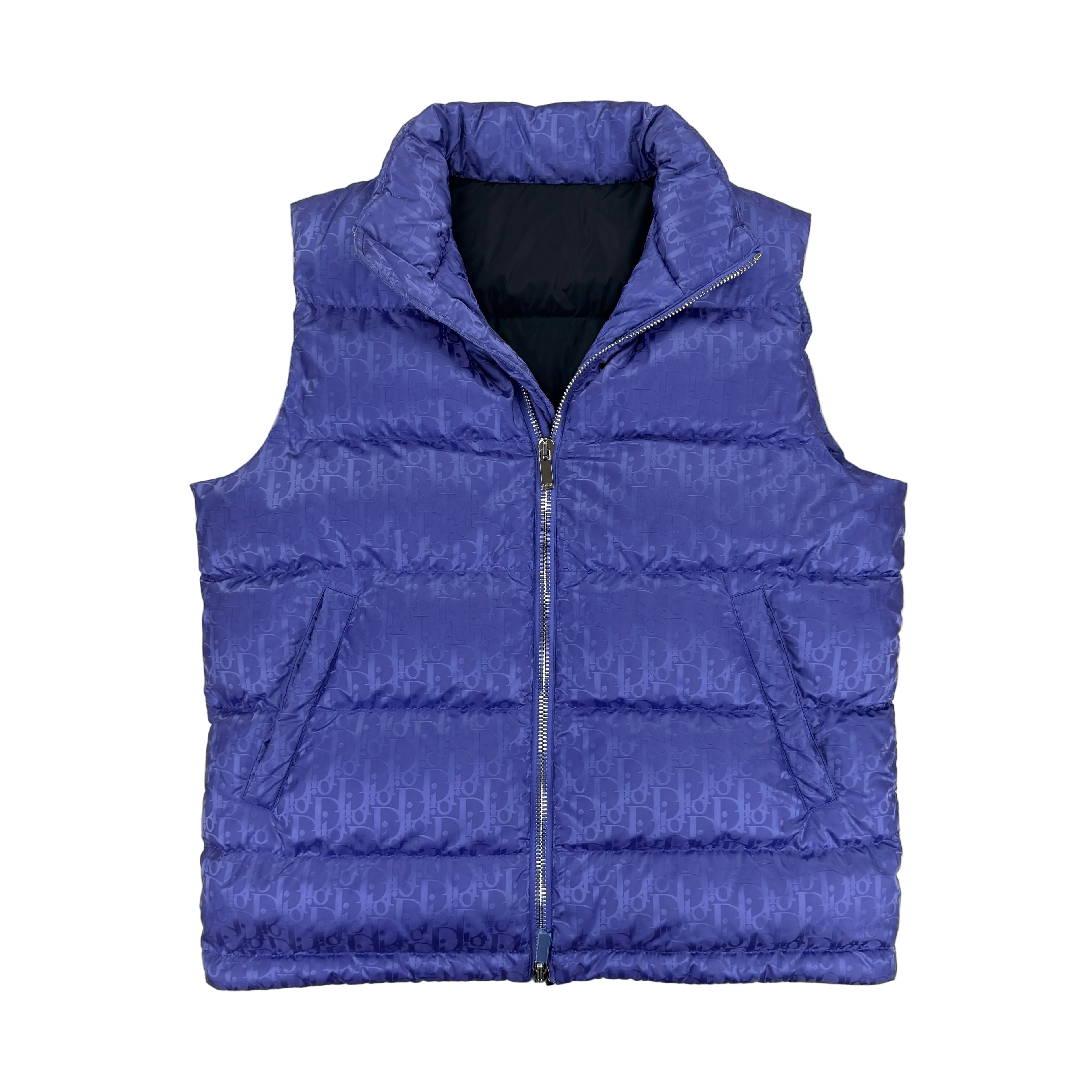 Dior Men’s Oblique Purple Zip-up Down Bodywarmer - 50 (M/L)