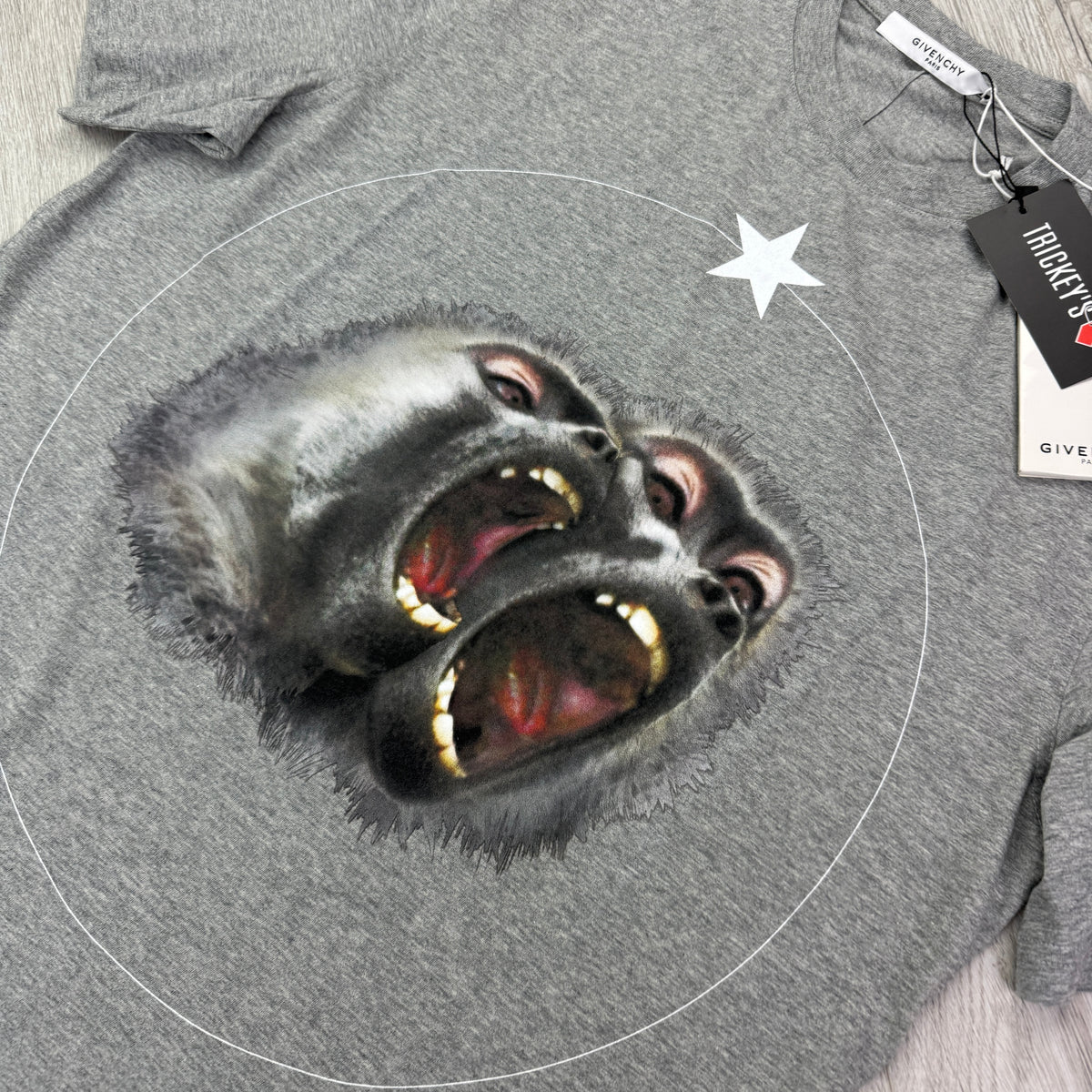 Givenchy Men’s Ape Twins Grey T-shirt Slim
