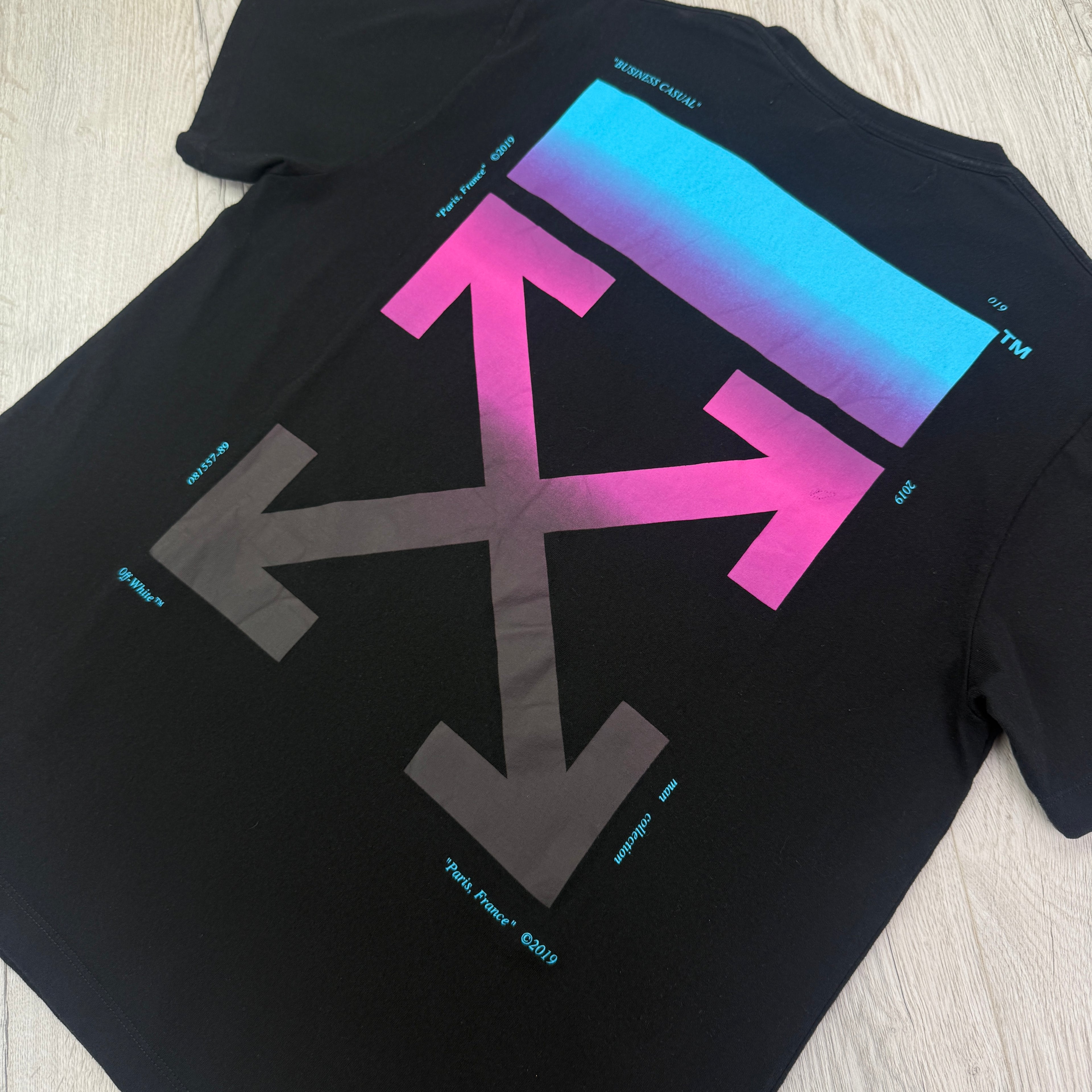 Off White Men’s Black T-shirt - Small Oversized