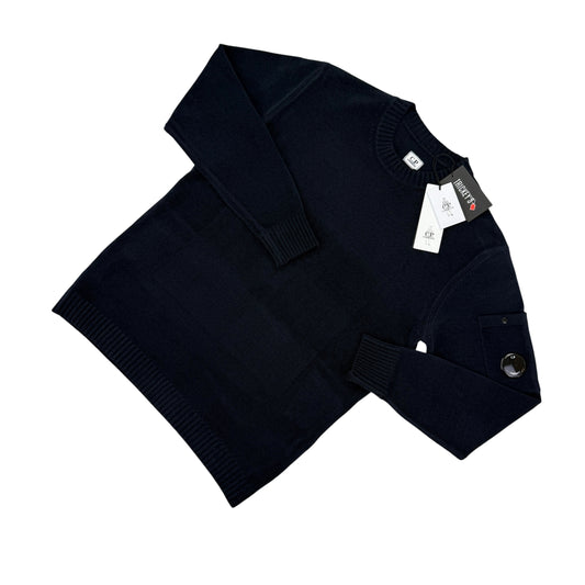 Cp Company Men’s Navy Knitwear Crewneck Jumper