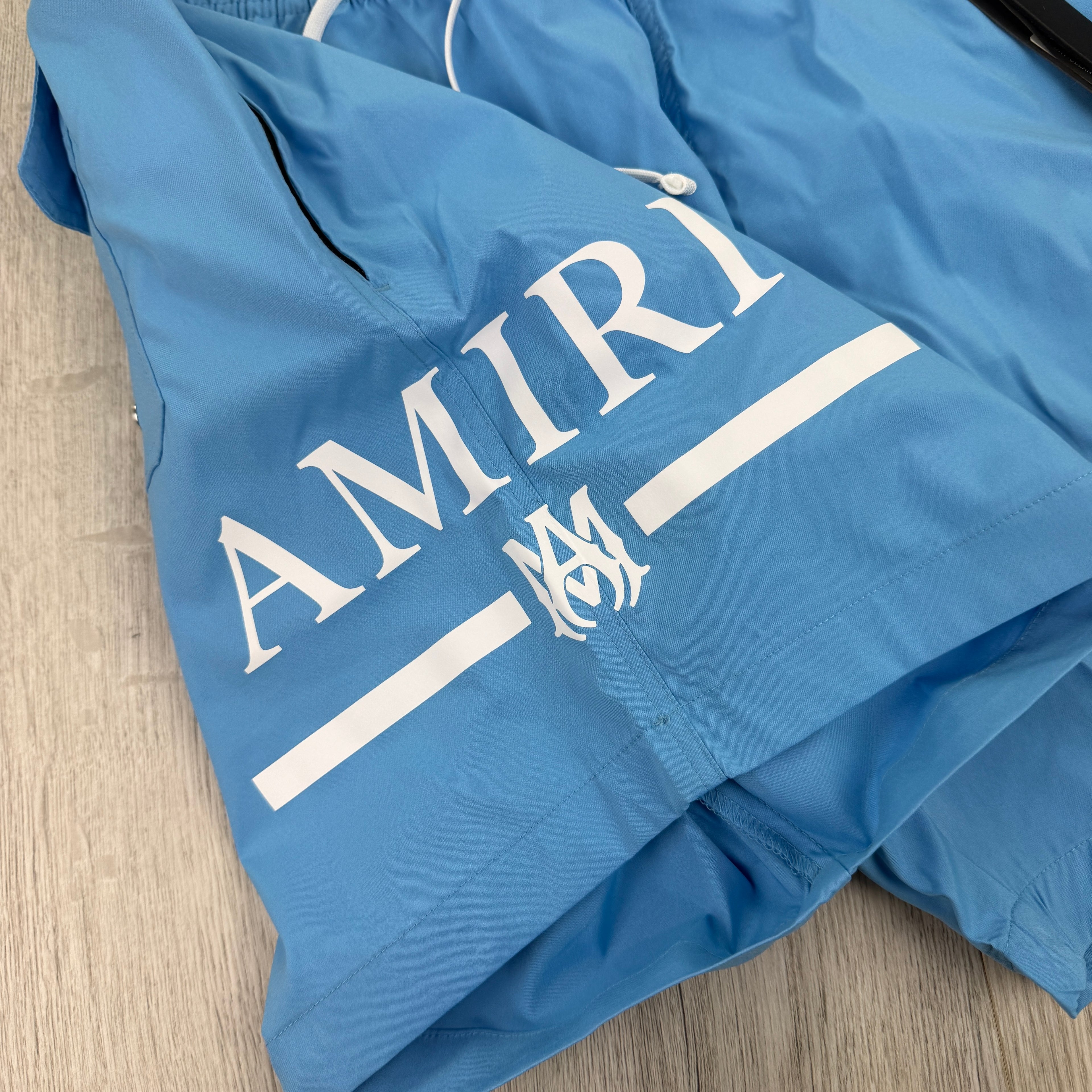 Amiri Men’s White T-shirt & Swim Shorts Set - XL