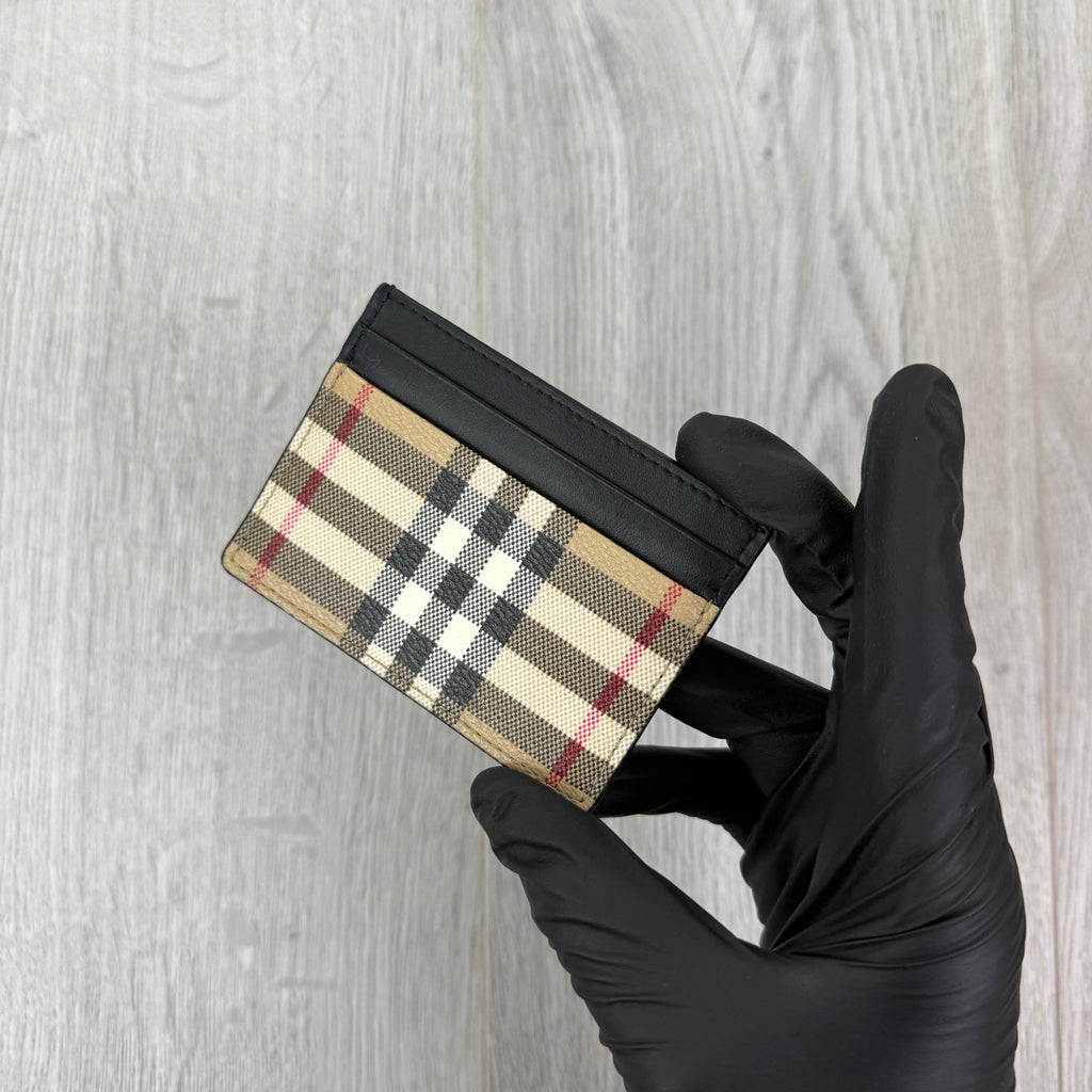 Burberry Vintage Check and Leather Card Case