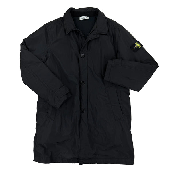 Stone Island Men’s Black Zip-up Trench Coat - XXL