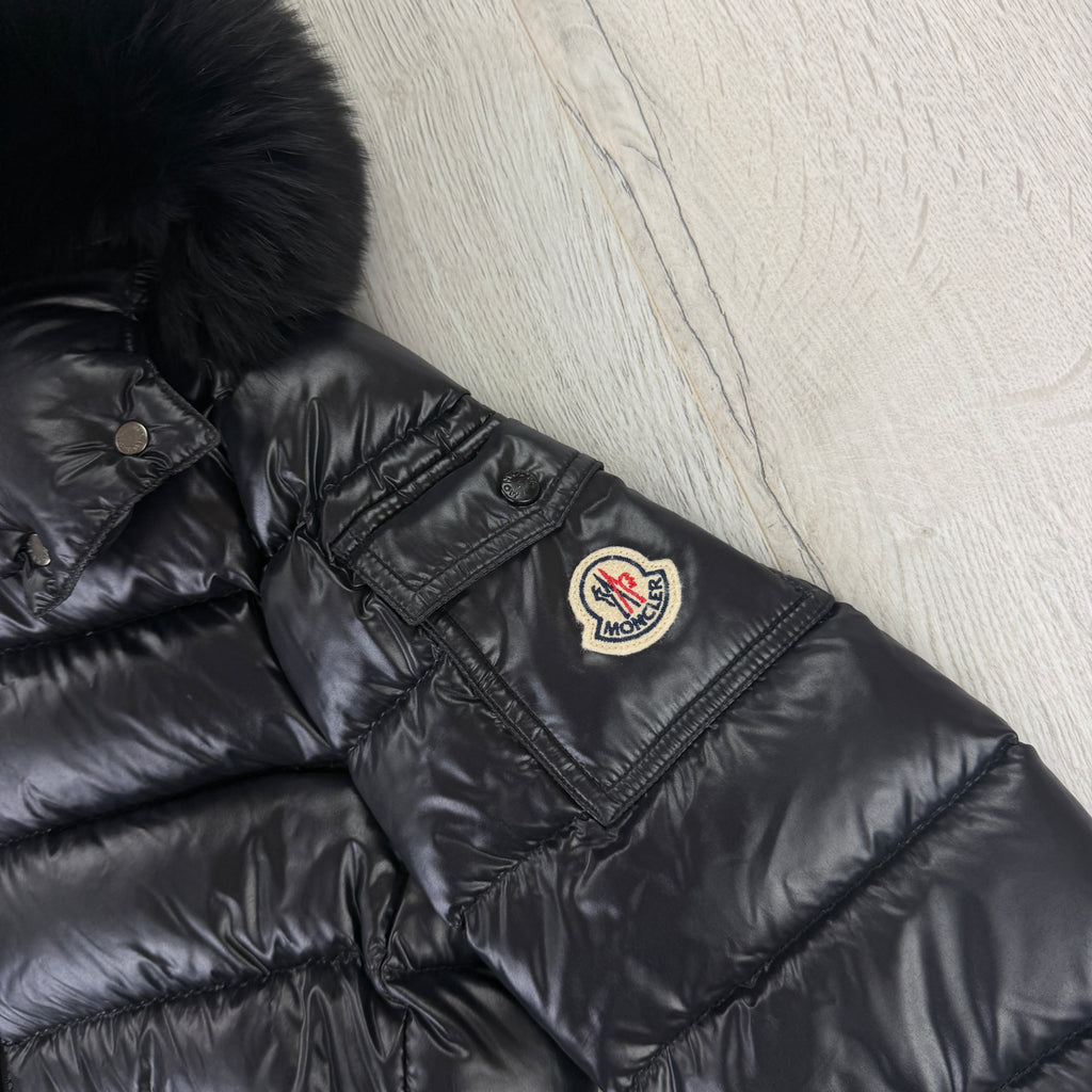 Moncler Women’s BadyFur Black Jacket With Black Fur - Size 1