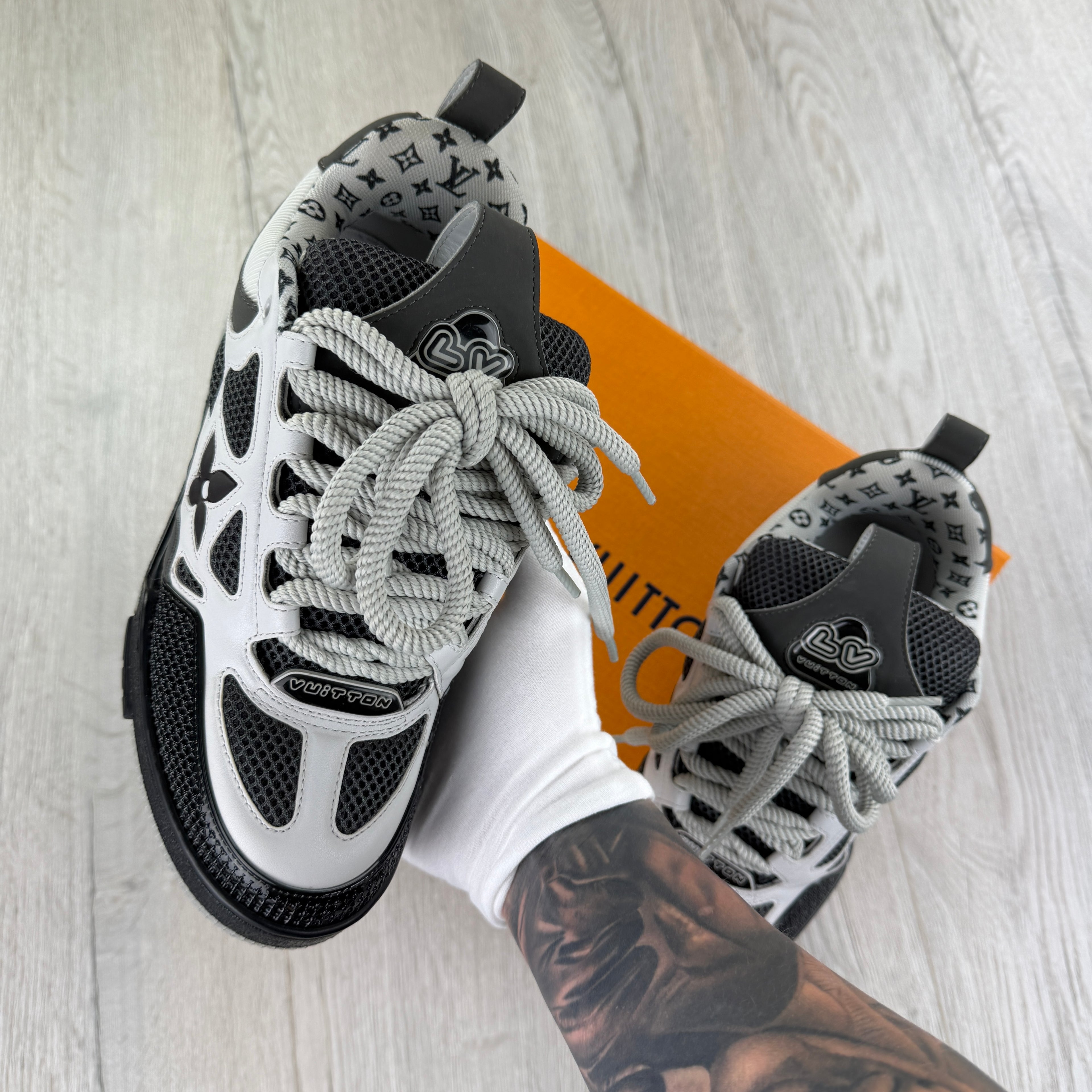 Louis Vuitton Men’s Black & Grey Skate Trainers - Uk 8 (Fit 9)