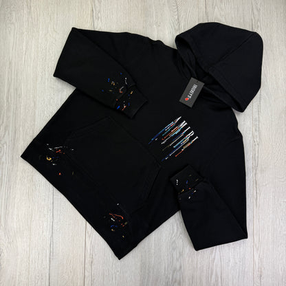 Amiri Men’s Black Paint Drip Logo Hoodie