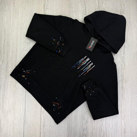 Amiri Men’s Black Paint Drip Logo Hoodie