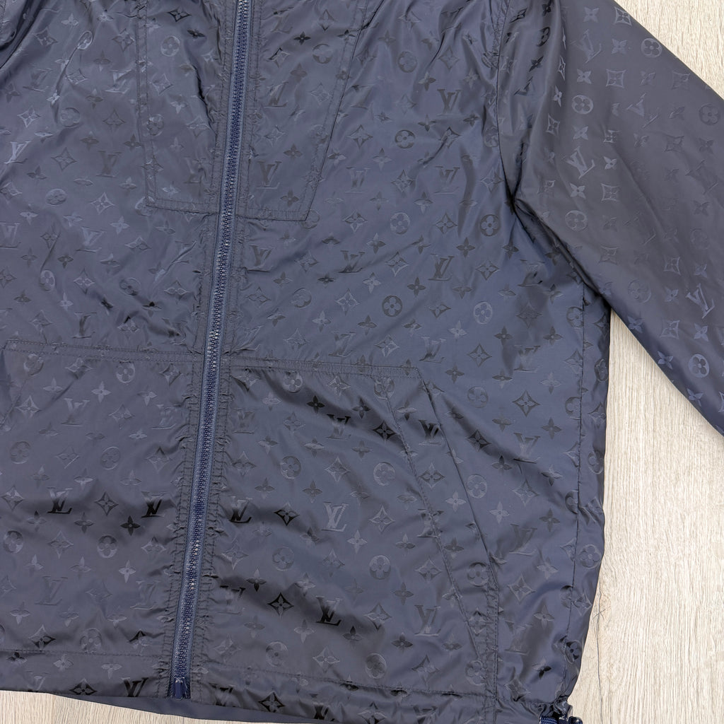 Louis Vuitton Men’s Monogram Reversible Navy Windbreaker Jacket - Size 48