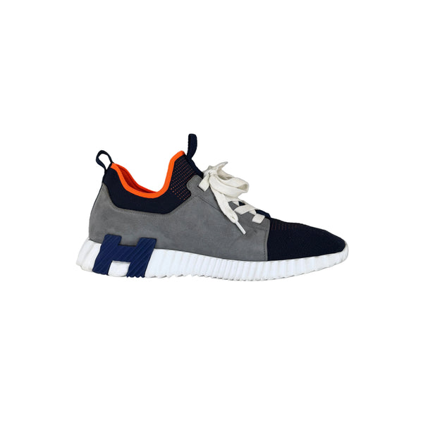 Hermes Men’s Navy & Orange Bouncing Sneakers - 41 (Fit Uk 7)