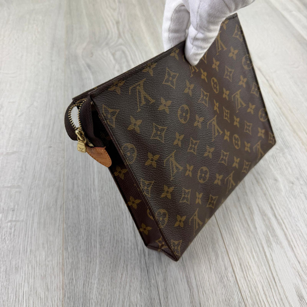 Louis Vuitton Brown Monogram Pochette Clutch Bag